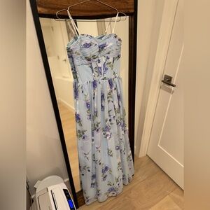 Floral Blue Maxi Dress